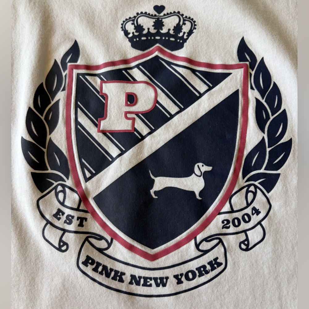 PINK Victoria's Secret White Tag Crewneck Tee